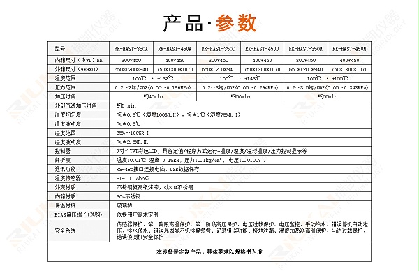 HAST試驗箱參數規格